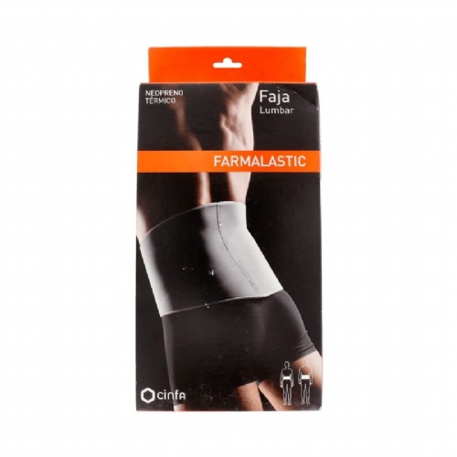 Faja lumbar farmalastic neopreno tech 1 unidad talla grande color gris - farmalastic neopreno tech