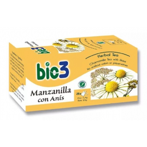 Bio3 manzanilla con anis  25 filtros 1,4 g