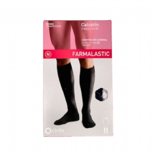 Calcetin (a-d) compresion normal farmalastic 2 unidades talla grande color azul - farmalastic
