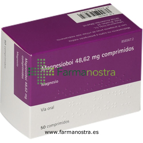 MAGNESIOBOI 48,62 mg COMPRIMIDOS, 50 comprimidos