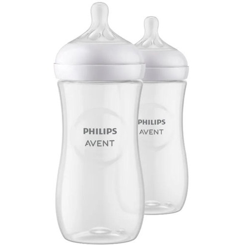 Biberon anti-colic philips avent natural response + 3 meses 2 unidades 330 ml doble - philips avent 