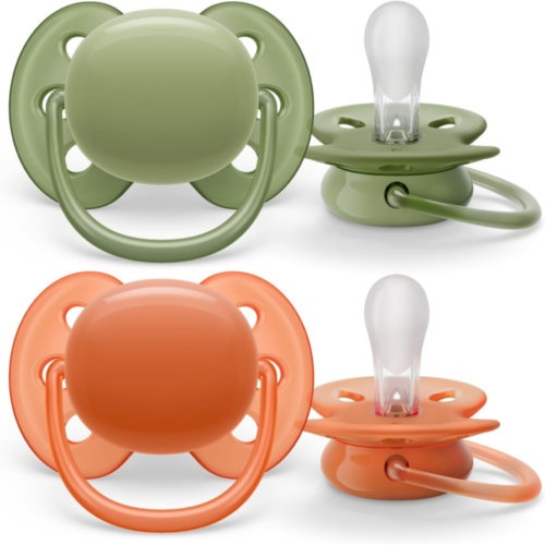 Chupete silicona philips avent ultra soft + 18 meses 2 unidades neutral