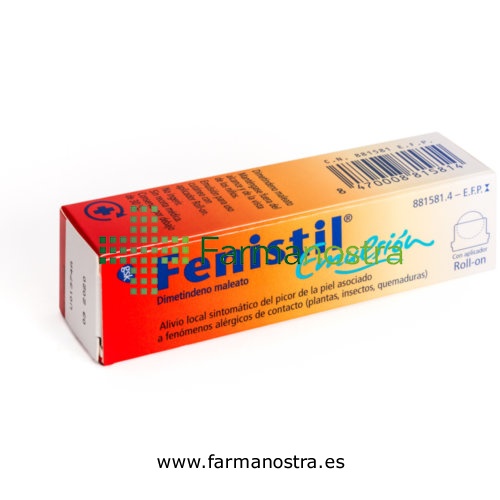 FENISTIL 1 MG/ML EMULSIÓN CUTÁNEA  , 1 frasco de 8 ml