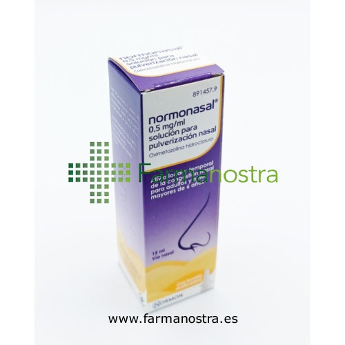 NORMONASAL 0,5 mg/ml SOLUCION PARA PULVERIZACION NASAL , frasco 15 ml