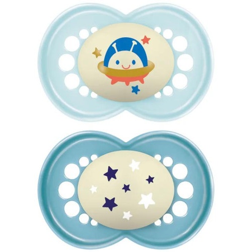 Chupete silicona fisiologico mam original night + 16 meses a pack doble - mam original night