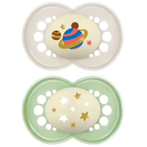 Chupete silicona fisiologico mam original night + 16 meses n pack doble - mam original night