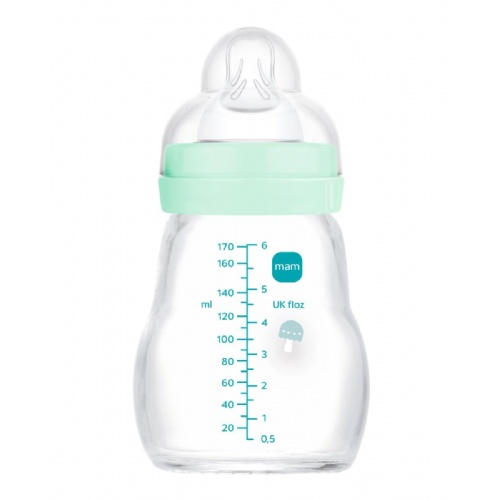 Biberon cristal mam feel good + 0 meses 1 unidad a 170 ml - mam feel good