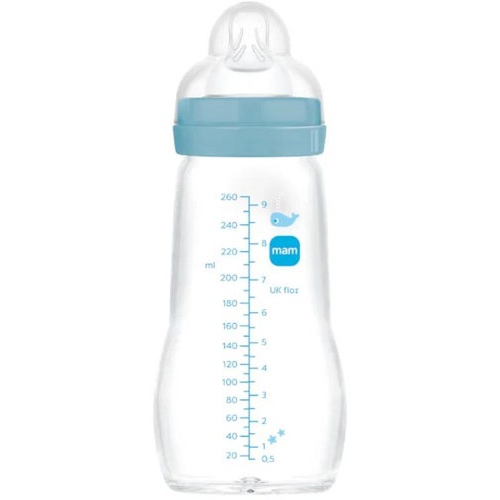 Biberon cristal mam feel good + 2 meses 1 unidad a 260 ml - mam feel good