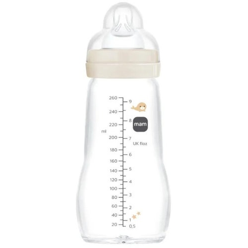 Biberon cristal mam feel good + 2 meses 1 unidad n 260 ml - mam feel good