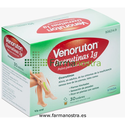 VENORUTON OXERUTINAS 1 G POLVO PARA SOLUCION ORAL, 30 sobres