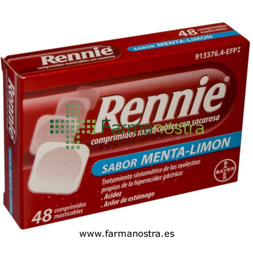 RENNIE 680 MG/80 MG COMPRIMIDOS MASTICABLES CON SACAROSA , 48 comprimidos