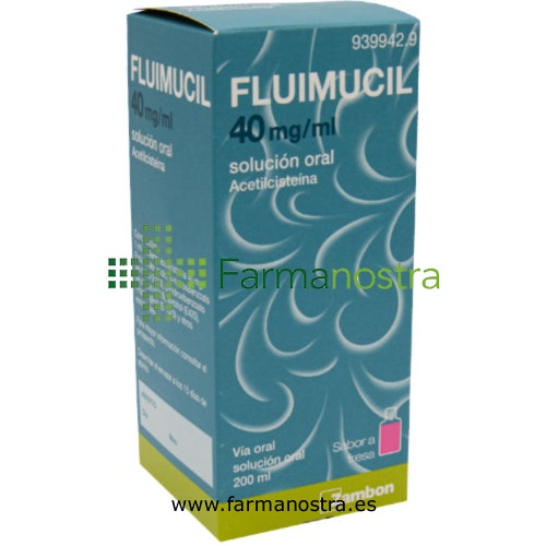 FLUIMUCIL 40mg/ml SOLUCION ORAL , 1 frasco de 200 ml