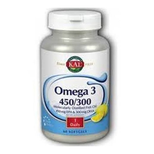 Kal omega 3 450/300 60 perlas     solaray omega