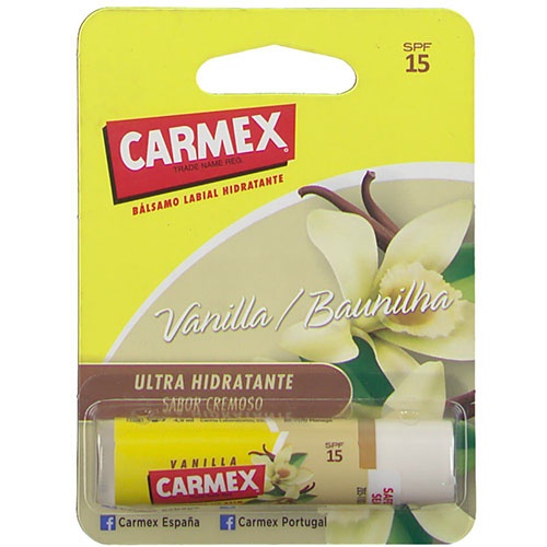 carmex ultra hidratante balsamo labial (vainilla 4 stick)