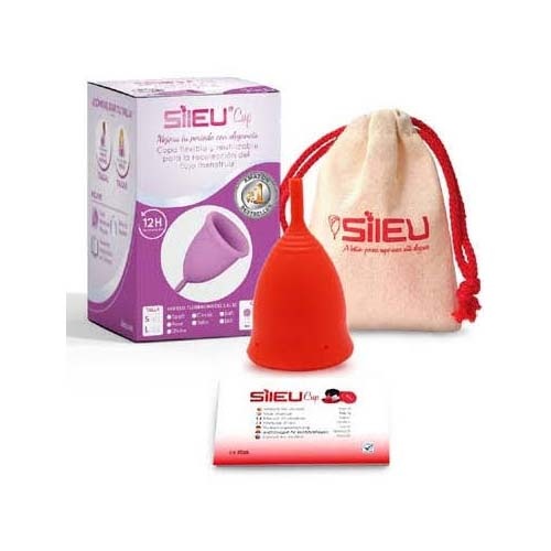 Sileu rose copa menstrual t s rojo flexib standa