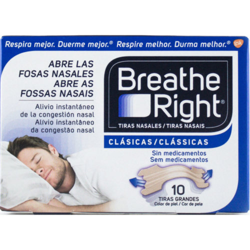 Breathe right clasicas tira adh nasal 10 unidades - tira adh nasal