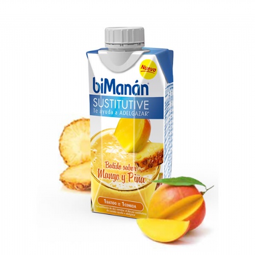 bimanan sustitutive batido de mango y piña (330 ml)