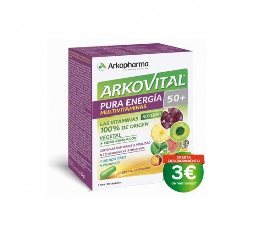 Arkovital pura energia 50+ 60 capsulas