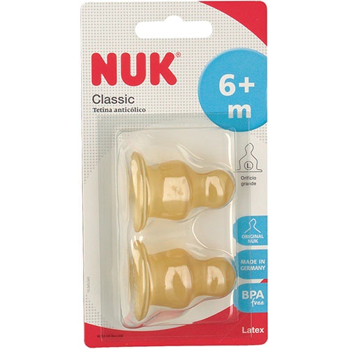 NUK TETINA ALIMENTO tetina latex (t-2 2 u)