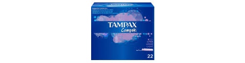 tampax compak tampon 100%algodon (lites 20 u)