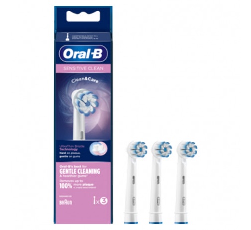 Cepillo dental electrico recargable - oral-b sensitive clean (recambio 3 unidades)