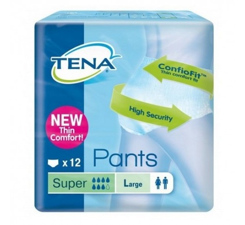 TENA PANTS SUPER absorb inc orina ligera (t- gde 12 u)