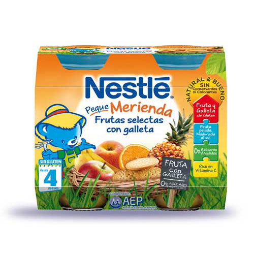 nestle peque merienda frutas selec con galletas (200 g 2 u)