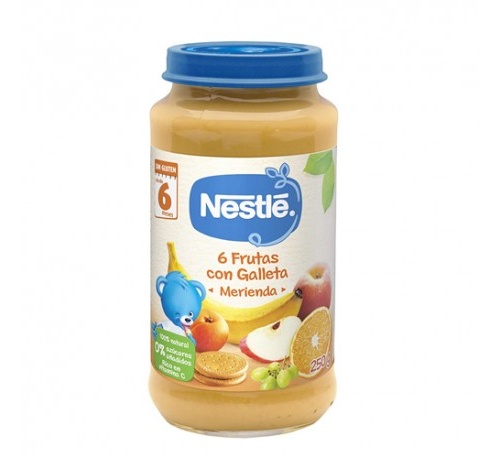 nestle peque merienda postre frutas con galletas (130 g 2 u)
