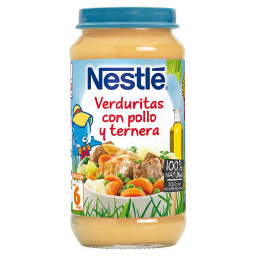 nestle pure de verduras con pollo y ternera (250 g)