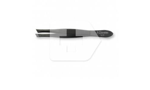 3 CLAVELES pinzas depilar (estrecha 8 cm negra)