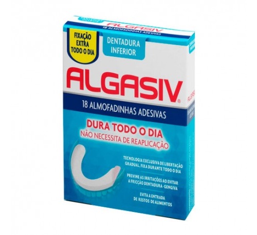 ALMOHADILLAS ADHESIVAS PROTESIS algasiv (18 u inferior)