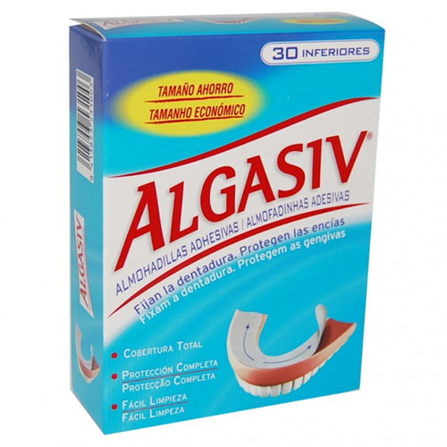 ALMOHADILLAS ADHESIVAS PROTESIS algasiv (30 u inferior)