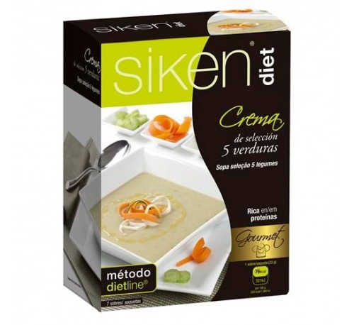 siken diet crema de seleccion de 5 verduras (22,5 g 7 sobres)