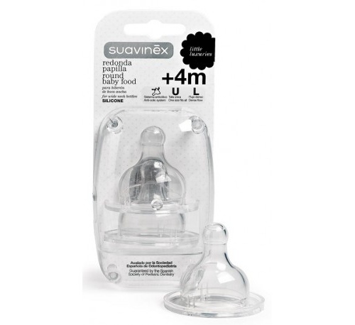 SUAVINEX PAPILLA tetina silicona boca ancha (ba) (0 meses 2 u)