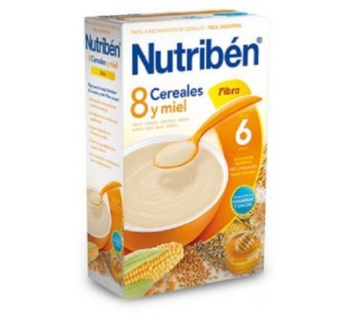 nutriben 8 cereales y miel fibra (600 g)