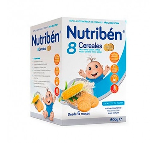 nutriben 8 cereales y miel galletas maria (600 g)
