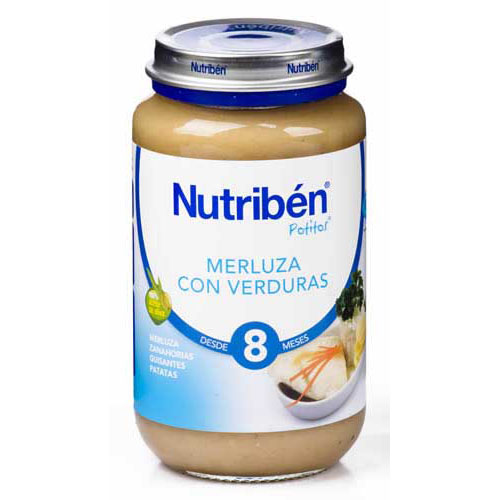 nutriben merluza con verdura (potito grandote 250 g)