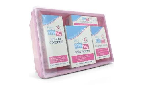 SEBAMED BABY ROSA canastilla (leche corporal, crema, baño colonia)