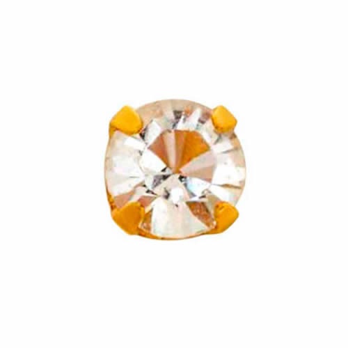 Inverness pendiente 24k (84c solitario natural 3 mm)