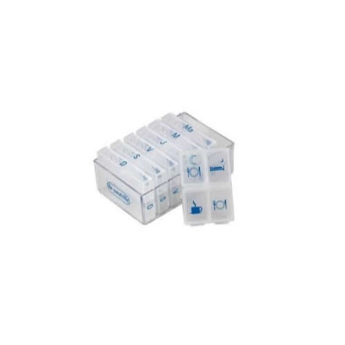 S - 4 ORGANIZADOR DE MEDICAMENTOS CUBO pastillero semanal (semanal 4t diaria/ torre)