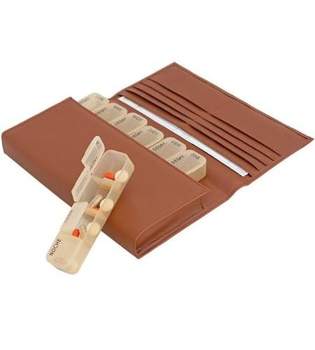 AG - 4 ORGANIZADOR DE MEDICAMENTOS pastillero semanal (semanal 4t diaria gde en agenda luxe)