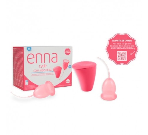 Enna cycle copa menstrual 2 unidades talla m mas caja esterilizadora