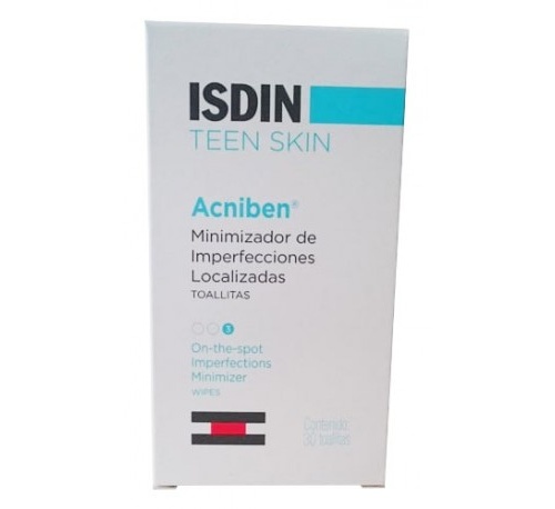 ISDIN TEEN SKIN acniben minimizador imperfecciones localizadas (30 toallitas)