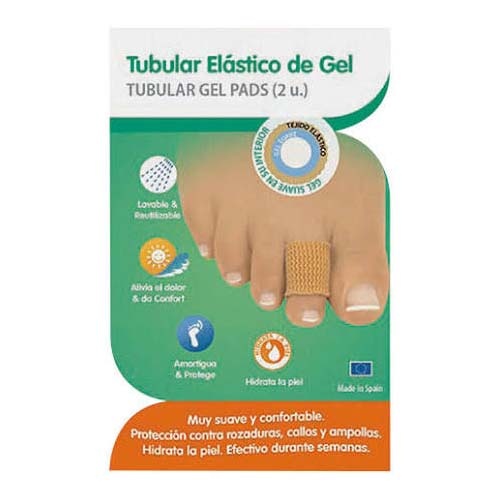 Tubular elastico proteccion dedos pies - medilast forrado de gel (recort 15 mm x 8 cm t- s 2 u)