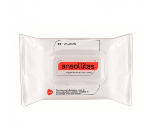 ansollitas toallitas higiene anal (50 toallitas)