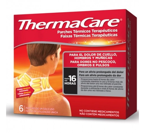 thermacare parche termico cuello hombro muñeca (6 parches)