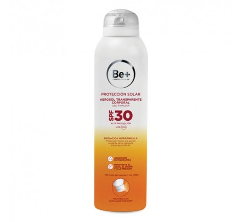 be+ proteccion solar spf 30 aerosol corporal (tranparente 200 ml)