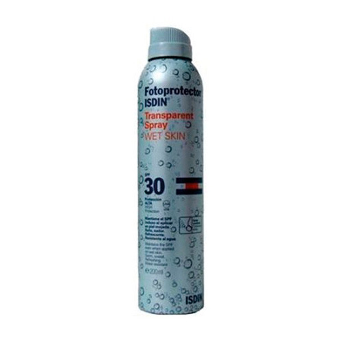 WET SKIN fotoprotector isdin spf-30 spray transparente (200 ml)