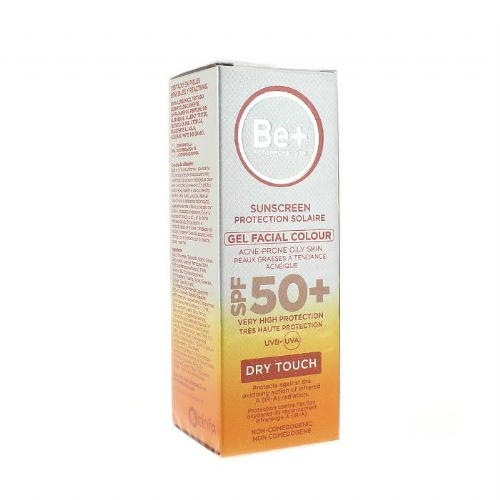 Be+ gel facial pieles grasas  spf 50+ (color 50