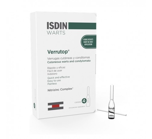 verrutop isdin warts (0.10 ml 4 ampollas y aplicadores)